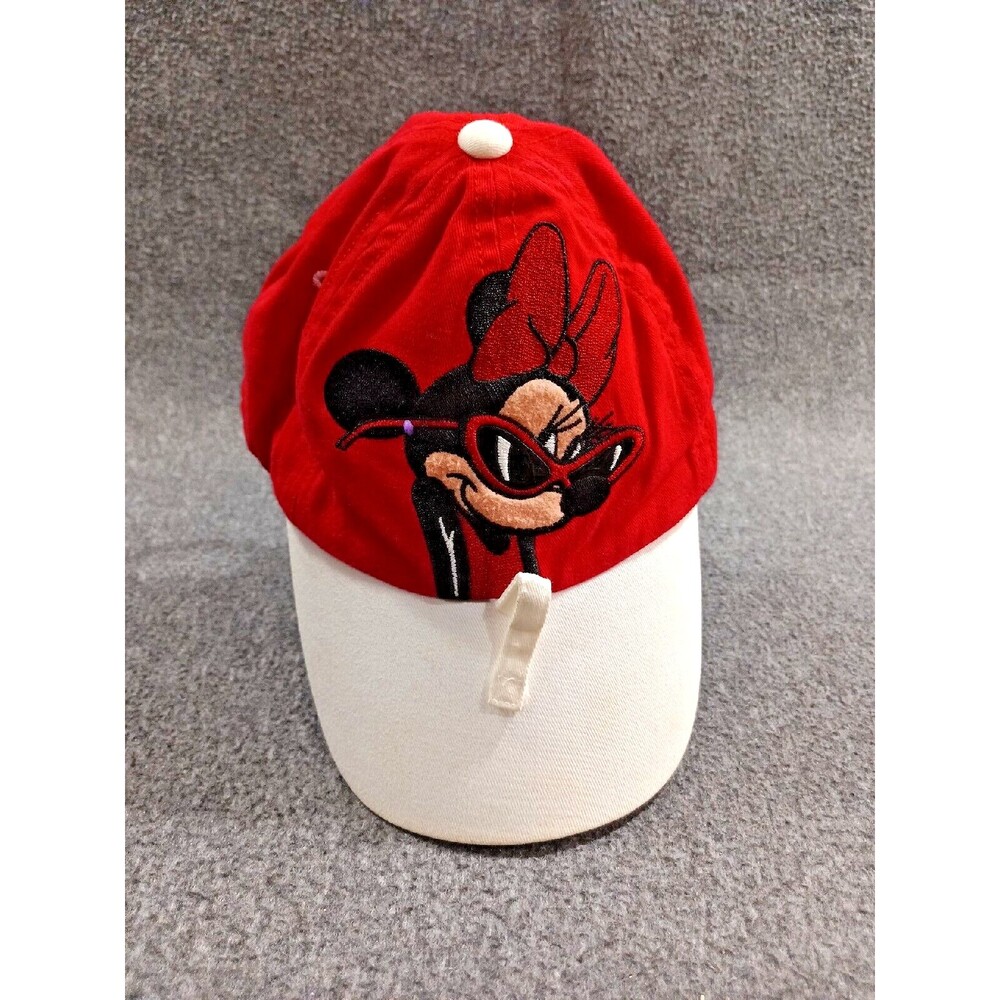Walt Disney World  Disneyland Minnie Girls Baseball Hat Cap Hook Snap 4 Glasses